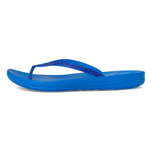Image of FitFlop Womens iQushion Sparkle Ergonomic Flip Flops for Walking, Lightweight Waterproof Cushioned Thong Sandals for Women with Non Slip Bottom and Arch Support | Lightweight Waterproof Walking Sandals w /Cushioned Comfort & Arch Support