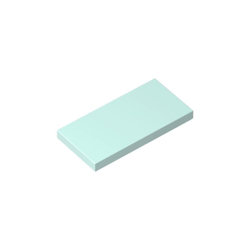 XYEIUGO Gobricks 87079 Foundation Plate Tile 2x4 with Groove 50 Pieces GDS-614 Building Blocks Color:Light Aqua