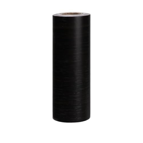 IUVYTA Papel Tapiz Autoadhesivo de PVC Impermeable for Cintura de Madera, línea de rodapié for Sala de Estar, calcomanías de Vinilo, Pared de zócalo Rodapie Adhesivo(Black-12cm x 5m)