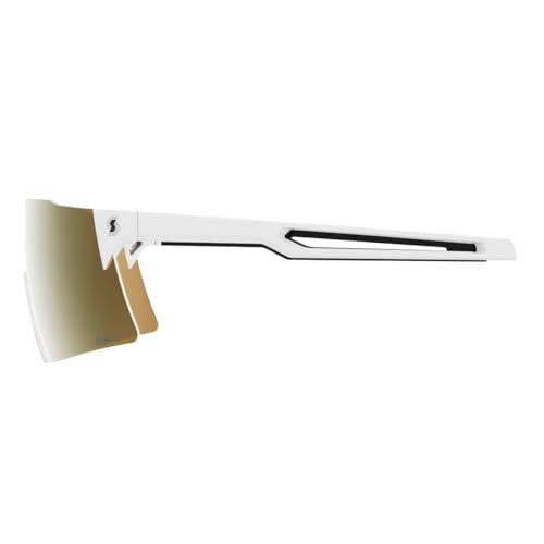 Gafas para bicicleta Scott Stride Compact LS AMP en blanco y dorado para ciclistas 2