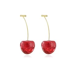 Red Transparent Cherry Earrings