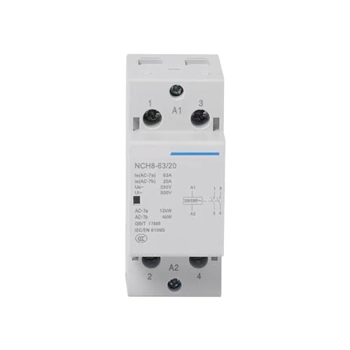 Contactor electromagnetico modular 25A 2NC de carril para automatismos de 230V 3