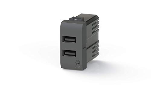 Prise USB murale 4Box 2,4 A anthracite pour Bticino Livinlight - 2