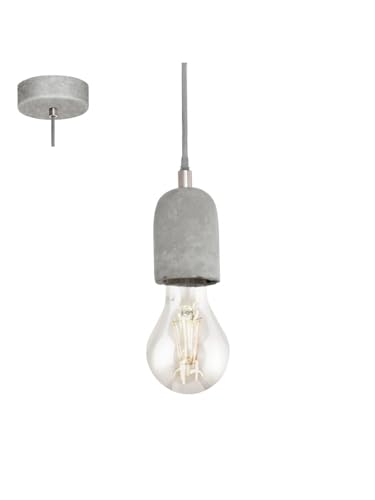 Lustre à suspension vintage en béton gris GL0880 pour entrée sombre
