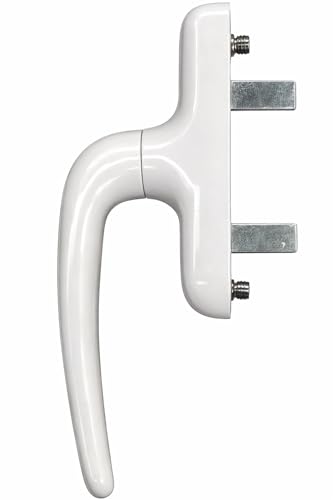 FERPASA® - Manilla para Ventanas | Cremona 2 Palas Practicable | Acabado Blanco | Perfil Europeo | Apertura Interior Derecha e Izquierda | Aluminio Reforzado