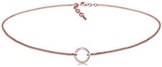 Elli Collana catenina choker cerchio tendenza geo argento 925