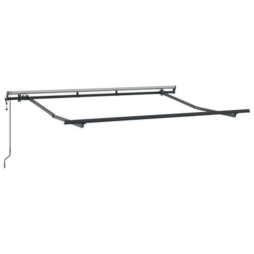 Auvent rétractable extérieur imperméable store banne manuel anthracite INLIFE