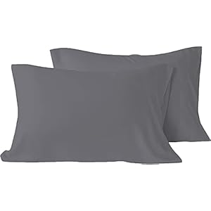 YRM Bedding’s Microfiber Standard Size (18″ x 28″ Inches/46cm x 71cm) Pillow Covers|Dark Grey