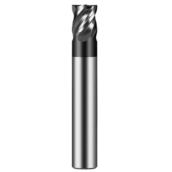 Fresa de hoja corta HRC70 4 flautas, fresa extremo plano con ranura en U carburo tungsteno for fresas central CNC, 1 unidad(10dx18Cx10Dx60L)