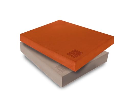 Orange Gym Balance Pad 2 Stück - 38x32,5x6 cm - Orange & Taupe- Balance...