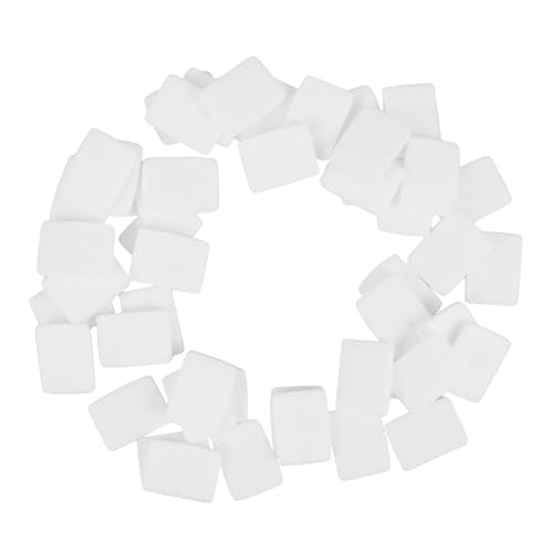 DRESSOOS 50個 車用アロマセラピーコットンパッド エッセンシャルオイル補充パッド 香水ディフューザーパッド 交換用加湿器パッド ディフューザー ネックレス パッド 化繊綿 白い