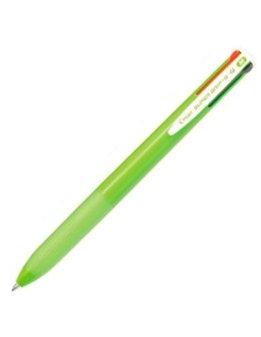 PILOT Boligrafo Supergrip G 4 Colores Tinta Cuerpo Verde Lima