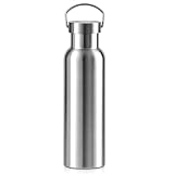Yukaiwn Trinkflasche Edelstahl, 600ml Nicht Isolierte Einwandige Wasserflasche, Thermosflasche BPA-Frei Edelstahl Wiederverwendbare Wasserflaschen mit Griff für Camping Wanderer Radfahrer