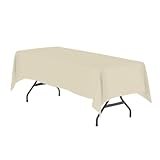 ALFER HOME - Mantel Rectangular Luxor, Elegante para Eventos, Banquetes, Hogar, Tablecloth, Medidas 3.00x1.50 m, Marfil