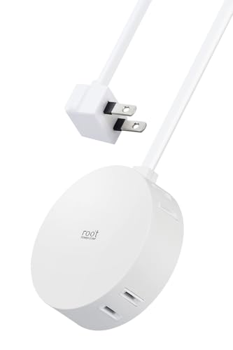 ELECOM roo't Round Power Strip 4 Outlet 2.5m [White] AVT-D4-2425WH (Japan Import)