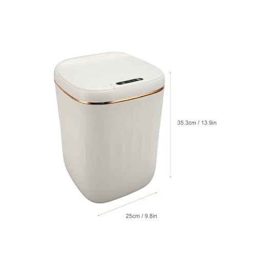 Caneca de basura automática 20L Luqeeg blanca miniatura 7