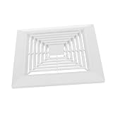 TOGEVAL 浴室排気ファンカバー交換用カバー スプリング面板付き 天井 壁マウント 簡単取り付けで 浴室の空気循環を改善