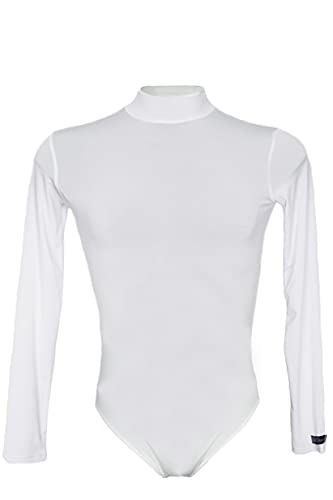 Ready4Dance Herren-Body Bilbao für Lateinischer Tanz, 33 Weiß, Medium Cover