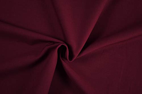 generisch Baumwolle - Uni/einfarbig - Meterware-Öko-Tex - 0,50 m-220g/lfm - Fahnentuch - Baumwollstoffe (Weinrot 5021)