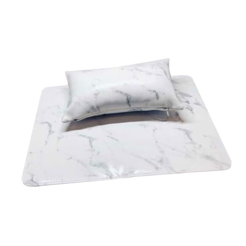 Abaodam 美甲手枕 大理模様 折りたたみ式 マニキュア用アームレスト 手首疲労軽減 ネイルサロン ホーム対応 通気性やわらかクッション