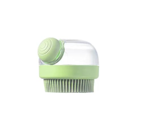 DCELLA Scalp Massager Brush with Soap Dispenser (Green) - Image 2