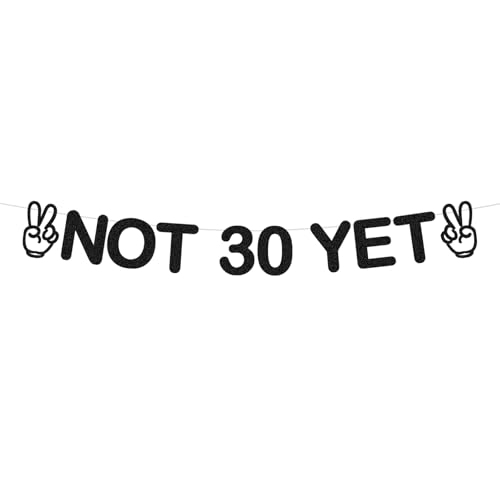 29th Birthday Party Decorations for Men Women Not 30 Yet Birthday Banner - Premium Cardboard Hanging Sign for 29 Birthday Party Wall & Ceiling Decor