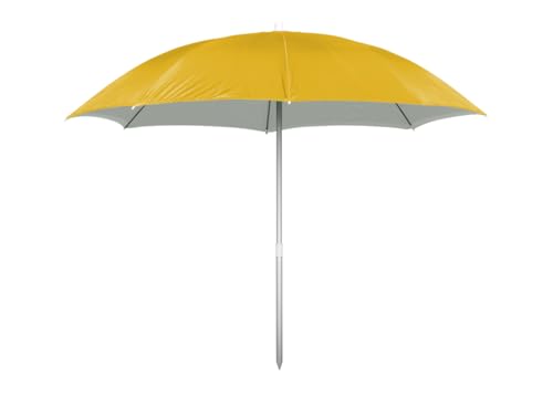 BIANCHERIAWEB Sombrilla de playa portátil con poste reclinable de color liso, modelo Puffy...
