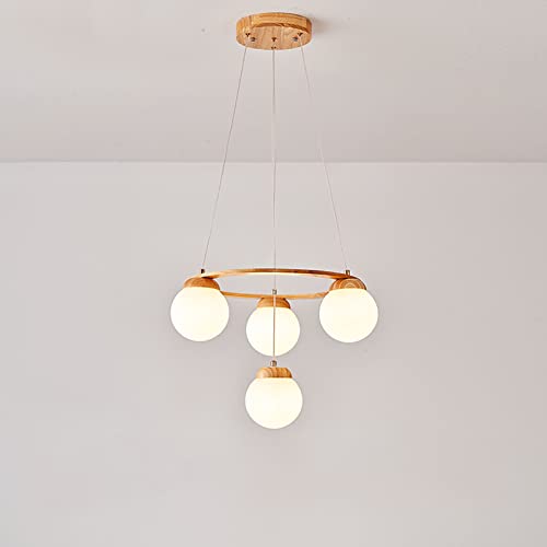 Chandelier en bois massif nordique YRYRYW, lustre d'art au design épuré