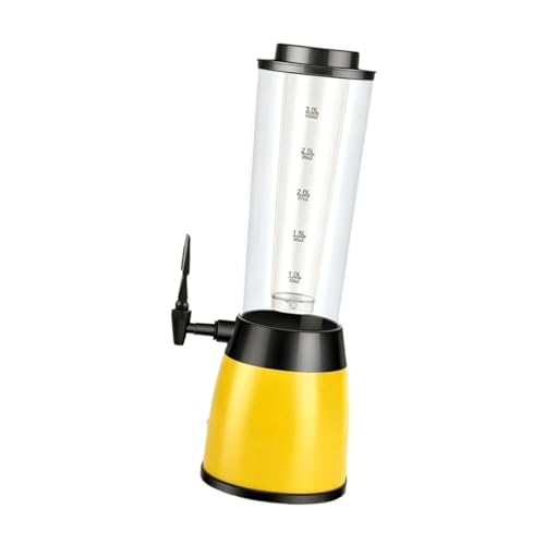 Distributeur de bière de table transparent avec compartiments et base jaune robuste - 8