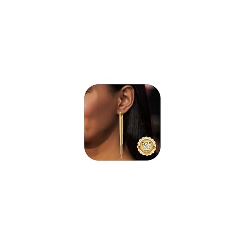 KRFY Boucles D'oreilles Pendantes pour Femme Argent 925 Longue Or Tassel Boucles d’oreilles Longue Chaîne de pompon Pendantes Creoles PendanteBoucle...