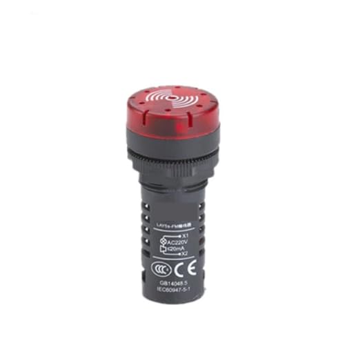 Buzzer LAY5s-FM témoin lumineux rouge fixe 220V AC pour usine