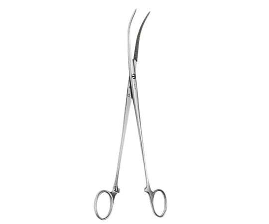 TAIYU(大祐医科工業) 肺切ケリー鉗子 微弯形 無鈎 ネジ止 全長24cm TY-440-4