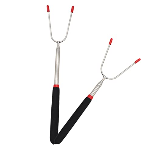 Asakkura 10 Pcs Garfo De Churrasco Telescópico De Aço Inoxidável Vara De Churrasco Pvc