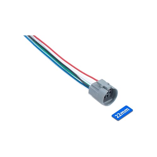 Interrupteur à bouton 22mm structure robuste avec faisceau 5 fils