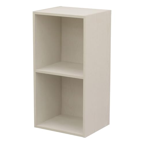 エイアイテック(AITECH) A4ファイルボックス2段 幅36cm 奥行29.2cm 高さ70.6cm 組立式 ホワイト MBA-100 WH