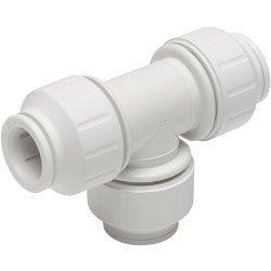 JG Speedfit Equal Tee Connector - White 22mm