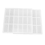 KIMISS Silikonform für Dominoharzguss - Personalisierte Dominosteine, Hochglanzspiegel -Finish, Ble & Wiederverwendbare Epoxidformen für Benutzerdefinierten Spielenspaß