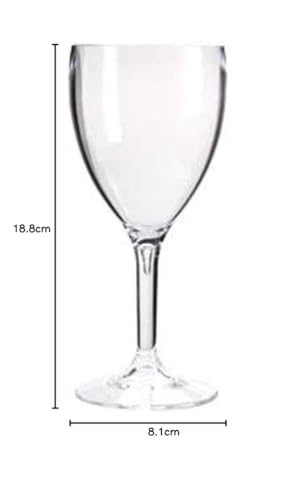 HIEEY Virtually Unbreakable Large Polycarbonate Wine Glass by BB Plastics