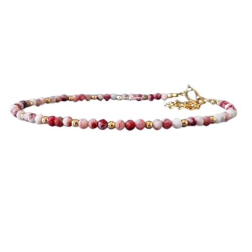 Pulsera de cuarzo multicolor Cinnabar ajustable de 7 pulgadas el regalo unisex ideal FIZA_LINK