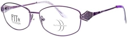 DEA Women's Titanium & Plastic Eyeglass Frames, Cat Eye & Oval Optical Eyewear, Extended Fit Fashion Frames for Everyday Wear