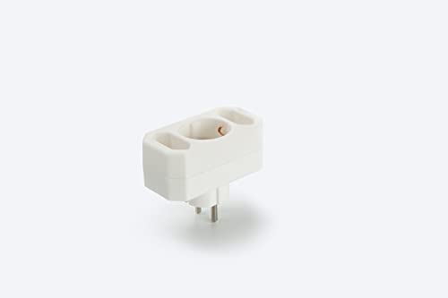 Foto von Gatiber Mehrfachsteckdose, 2 Stück Steckdose Erweiterungen 3-in-1 Steckdosenadapter AC 250V/16A, 3680W Max, Tragbare Wandplatte Steckdosen für Haushaltsgerät, Smartphone, PC usw