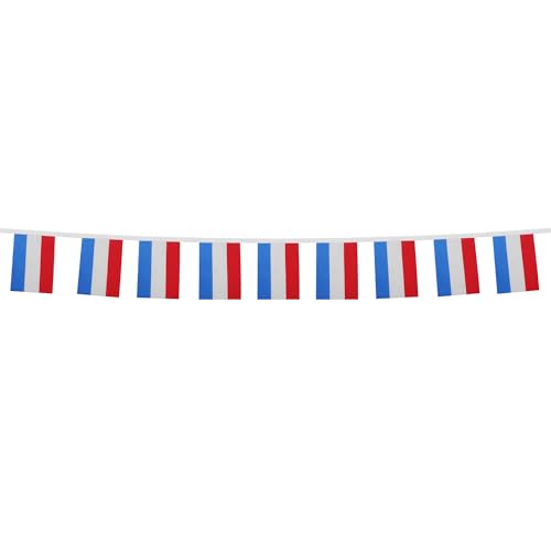 Image of AZ FLAG Netherlands 6 meters BUNTING Flag 20 flags 9'' x 6'' - Dutch STRING flags 15 x 21 cm