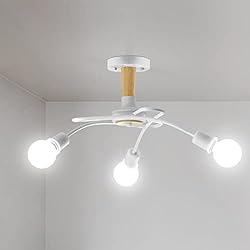 Lamparas Colgantes Para Pasillos JINER Lamparas de Techo Industrial, Lámpara de Araña Sputnik, Plafones Ajustable para Dormitorio, Cocina, Pasillo (Diámetro 50cm)
