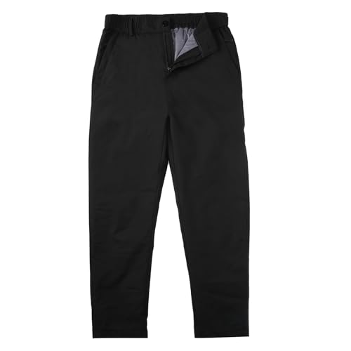 Tapasimme Men's Winter Down Pants - Insulated Windproof Snow Trousers, Loose Utility Puffer Pants Fit for Skiing & Outdoor (Black, X-Large)