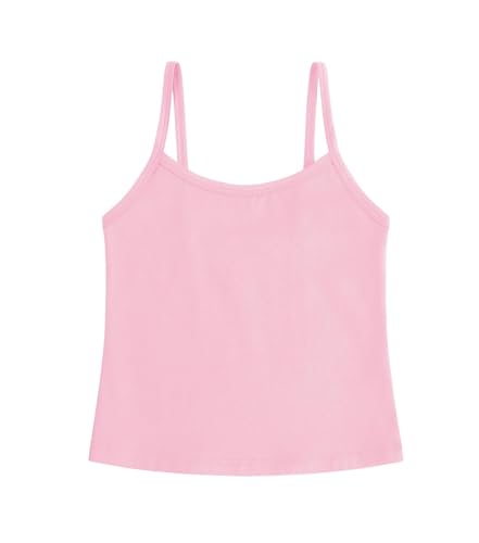 Image of Dreammonkey Girl's Full Sleeveless Camisole Tank Tops Kids Comfort Breathable Dance Tank Tops(Ages 2T-14Years)