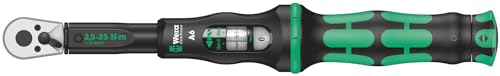 Wera Click Torque A 6 Adjustable Torque Wrench, 1/4 Hex Drive, 2.5 - 25 Nm, 05075605001