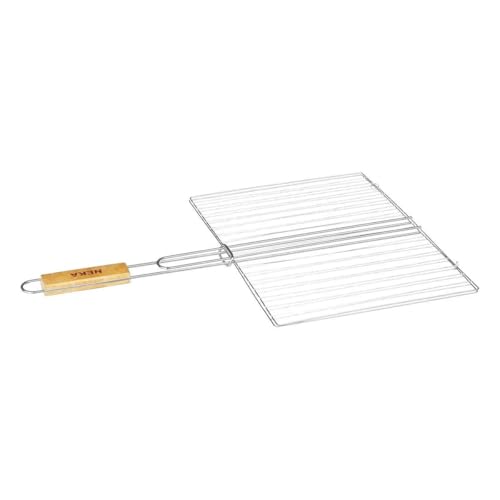 Paris Prix Neka - Double Grille Barbecue BBQ 30x40cm Chrome