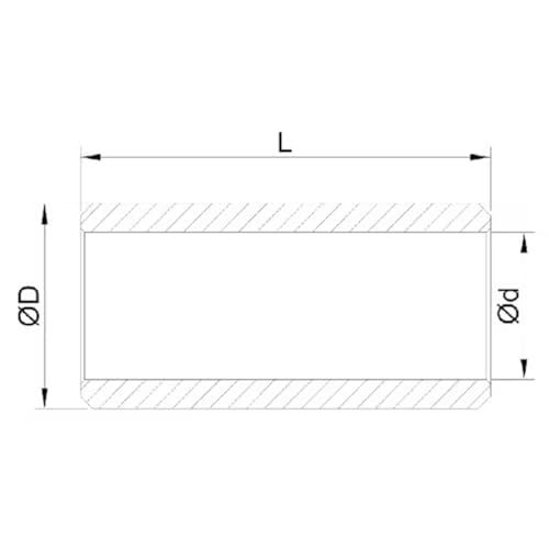Canon de perçage cylindrique de précision 6x10x16mm acier - 5