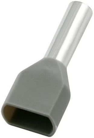 Morris 12781 Nylon Twin Insulated Ferrule Din Standard 20 AWG Wire Range.315-Inch Pin Length, Gray, 200-Pack