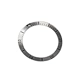 Wkldjf Moderna ed elegante lunetta in alluminio ceramica per orologio subacqueo adatto per ambienti casual aziendali e sportivi lunette da 38 mm 30,5 mm, Argento
